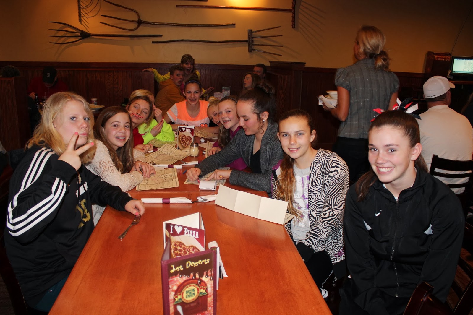 The Manwarings Ice Breaker Soccer Tournament Team Dinner at Brick Oven!