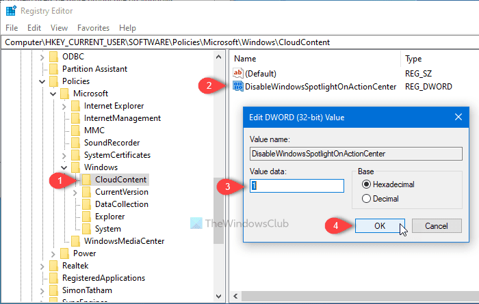 Cómo ocultar las notificaciones de Windows Spotlight en el Centro de actividades