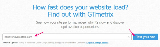 ใช้โปรแกรม GTMetrix วัดประสิทธิภาพเว็บไซต์ดูว่า bounce rate เท่าไหร่