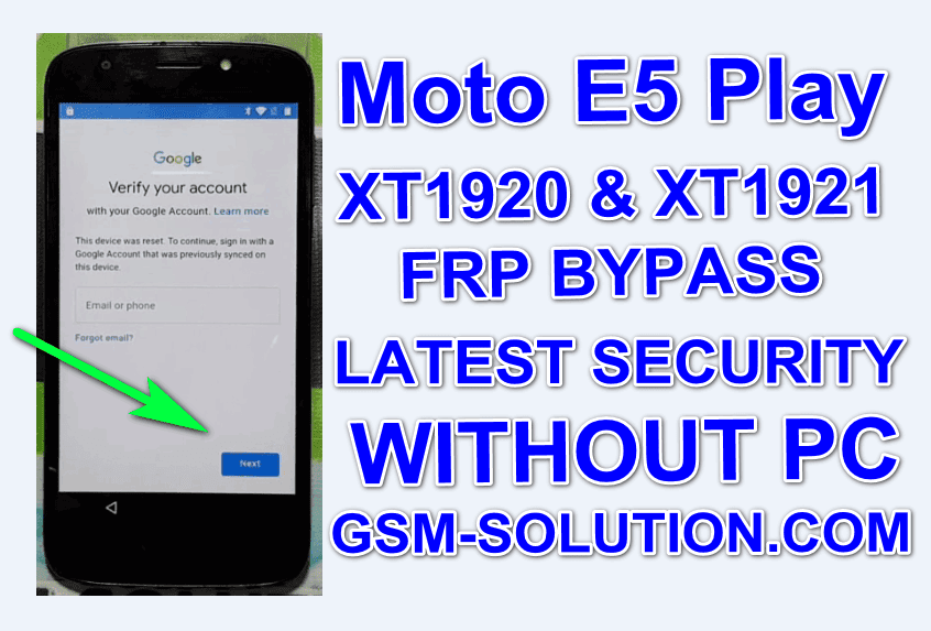 moto e5 plus frp unlock tool