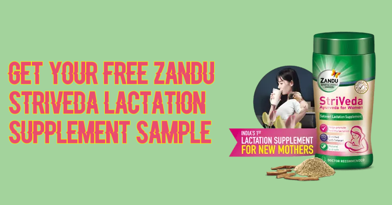 Free Zandu StriVeda Lactation Supplement Sample for New Mothers