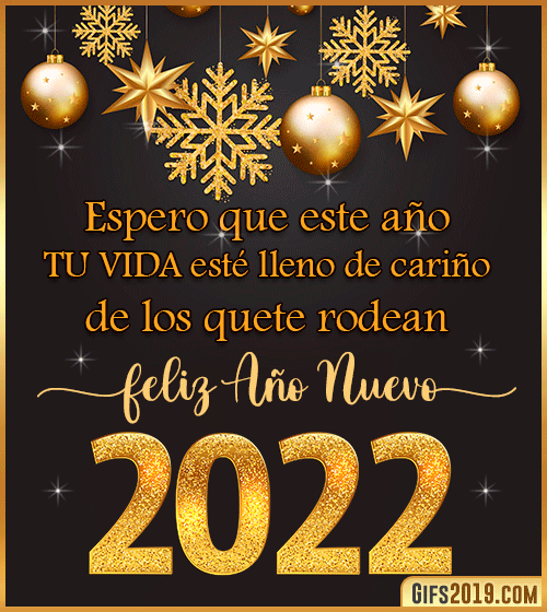 Gif de feliz año nuevo 2022