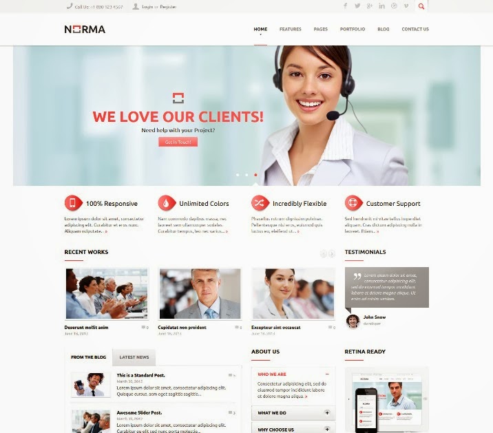 NORMA - Clean & Responsive Drupal Theme