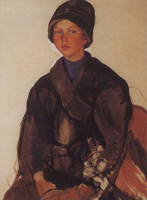 Серебрякова Зинаида Евгеньевна - Портрет мальчика. 1910