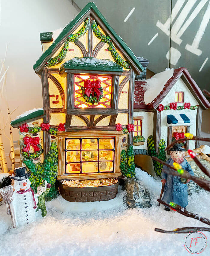 Christmas village victorian display mantle mantel georgian mansion street last A Victorian Christmas Village Mantle Display - Interior Frugalista