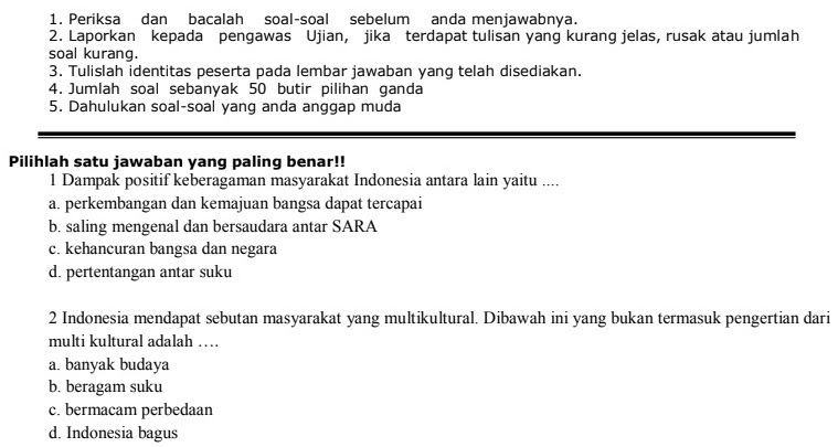 3 Paket Soal UKK PAT PKN Kelas 7 Kurikulum 2013 dan Kunci 3 Paket Soal UKK PAT PKN Kelas 7 Kurikulum 2013 dan Kunci