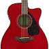 Yamaha FSX800C Small Body Solid Top Cutaway Acoustic-Electric Guitar, Ruby Red - Acoustic Guitars-