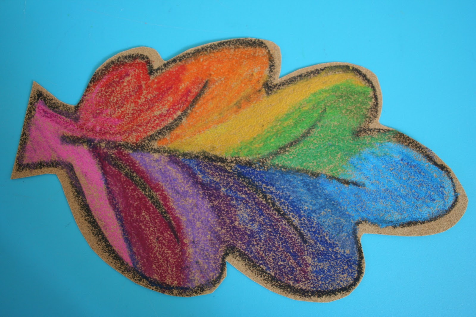 Pink and Green Mama * Easy Fall Kid Craft Sandpaper and Crayon Leaves