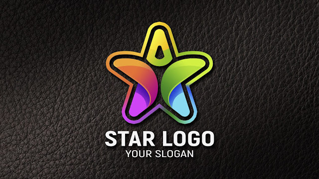 Star Person Logo Design PSD