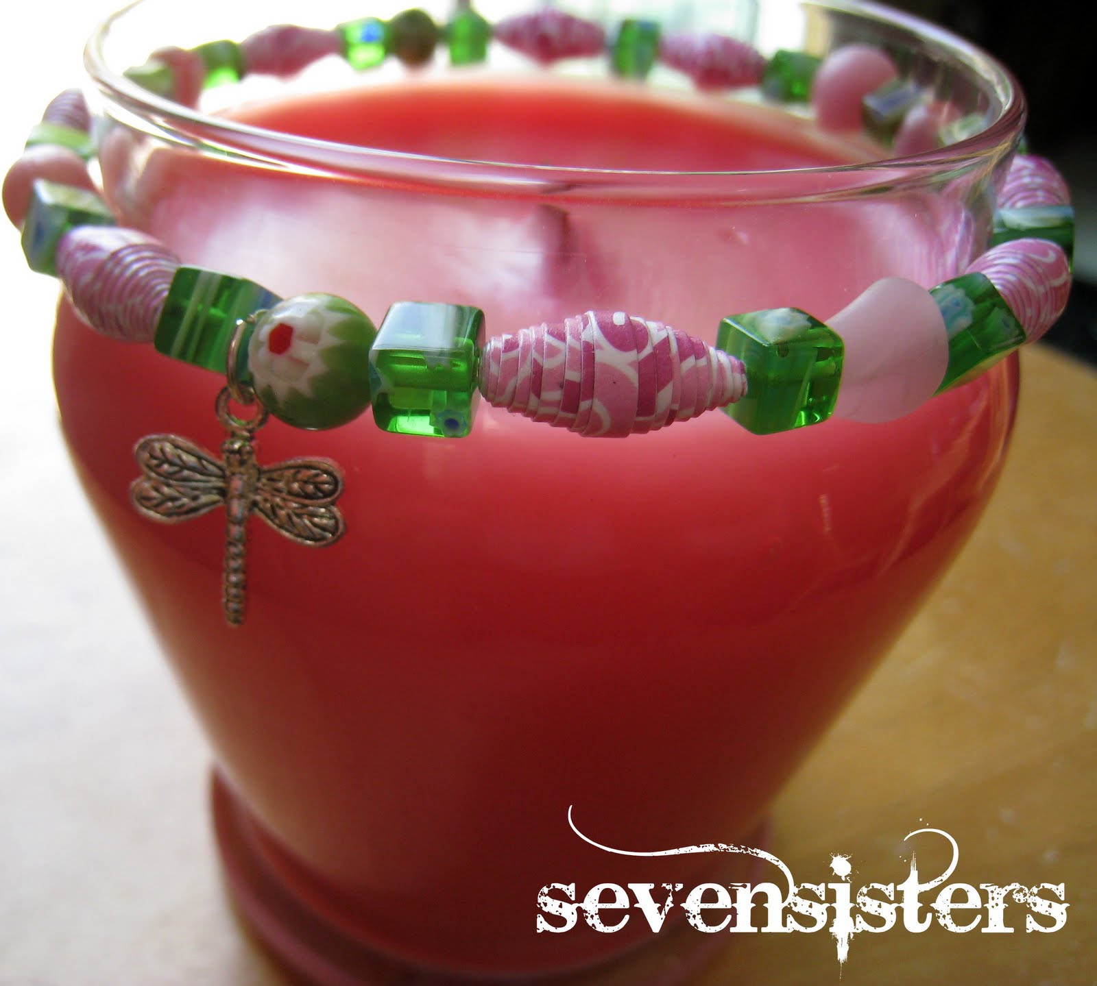 Seven Sisters Paper Bead Candle Collar