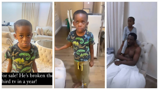 Comedian Bovi puts his last son up for ‘sale’ after he broke their TV set for the third time this year (Video)