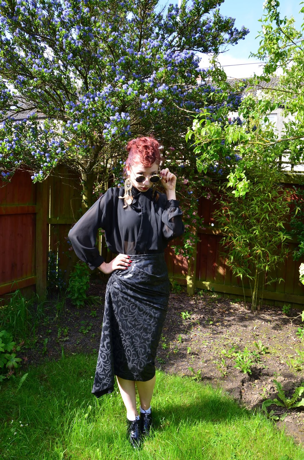 Leather Look Drape Skirt Studio Faro Charles James Skirt 2