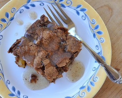 Apple Pudding Cake with Cinnamon Butter Sauce