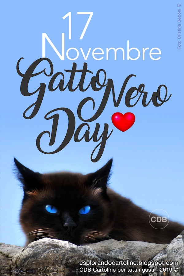 Esplorando Cartoline CDB Cartolina ️ GATTO NERO DAY! 17 Novembre. Con Immagine di Bellissimo Esplorando Cartoline CDB Cartolina ️ GATTO NERO DAY! 17 Novembre. Con Immagine di Bellissimo