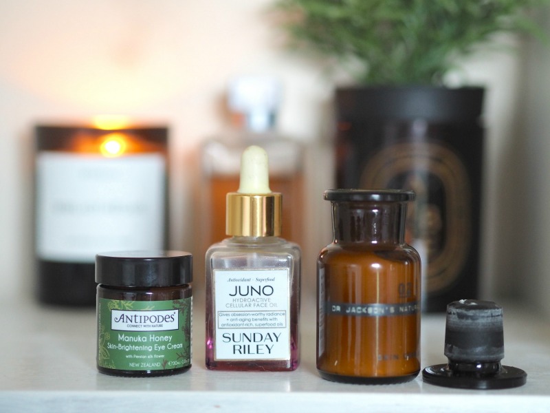 antipodes manuka eye brightening cream, organic eye cream, sunday riley juno face oil, dr jackson 02 skin cream antipodes manuka eye brightening cream, organic eye cream, sunday riley juno face oil, dr jackson 02 skin cream