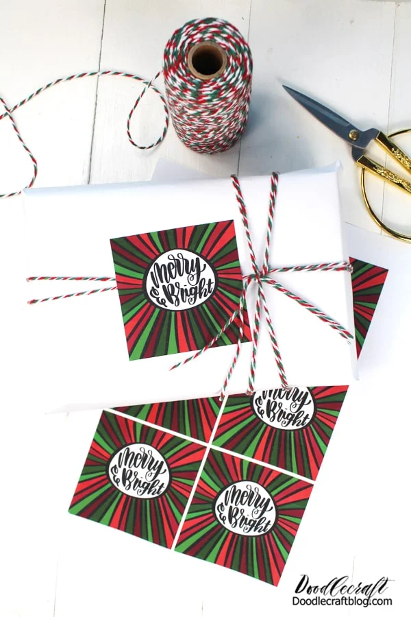 Cricut Print and Cut Christmas Tags - Crafting in the Rain