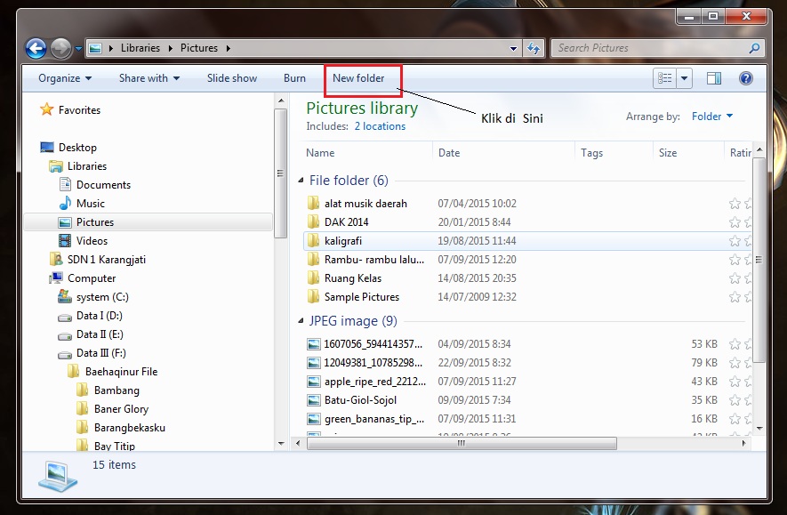 Fungsi Toolbar Menu Pada Windows Explore Curhat Computer Cinta
