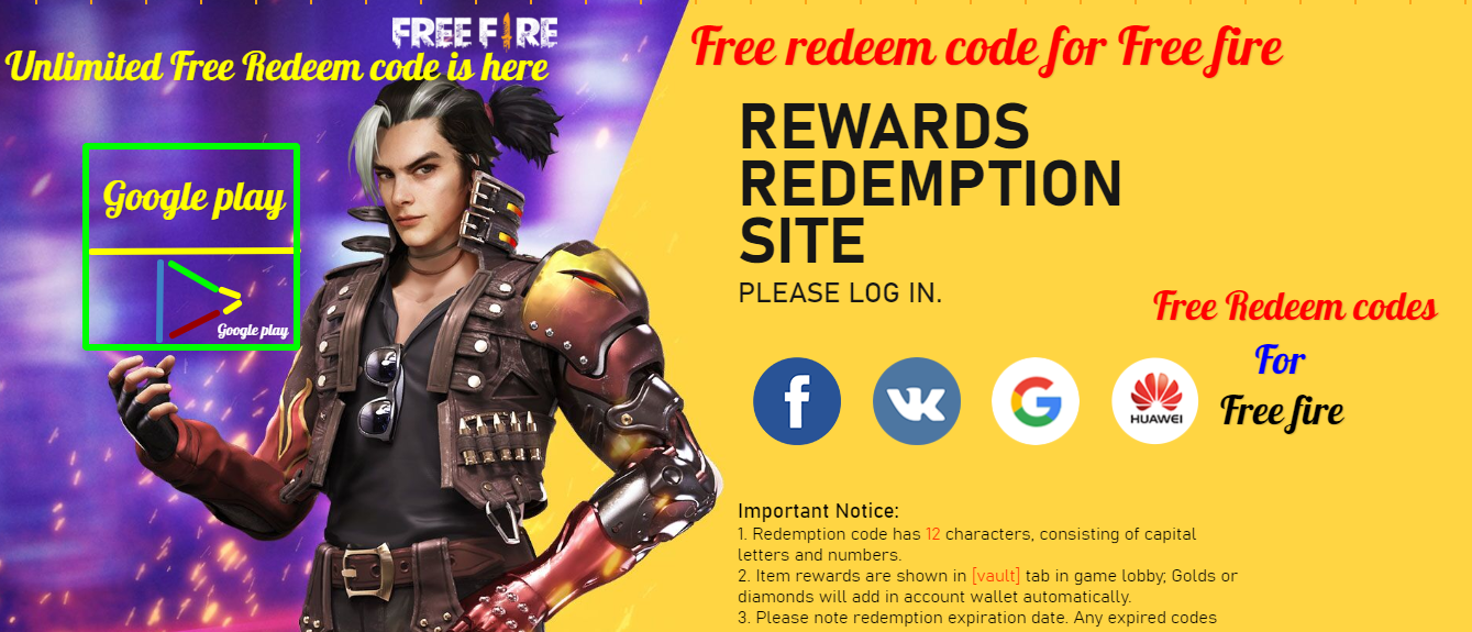 free redeem code for free fire free redeem code for free fire