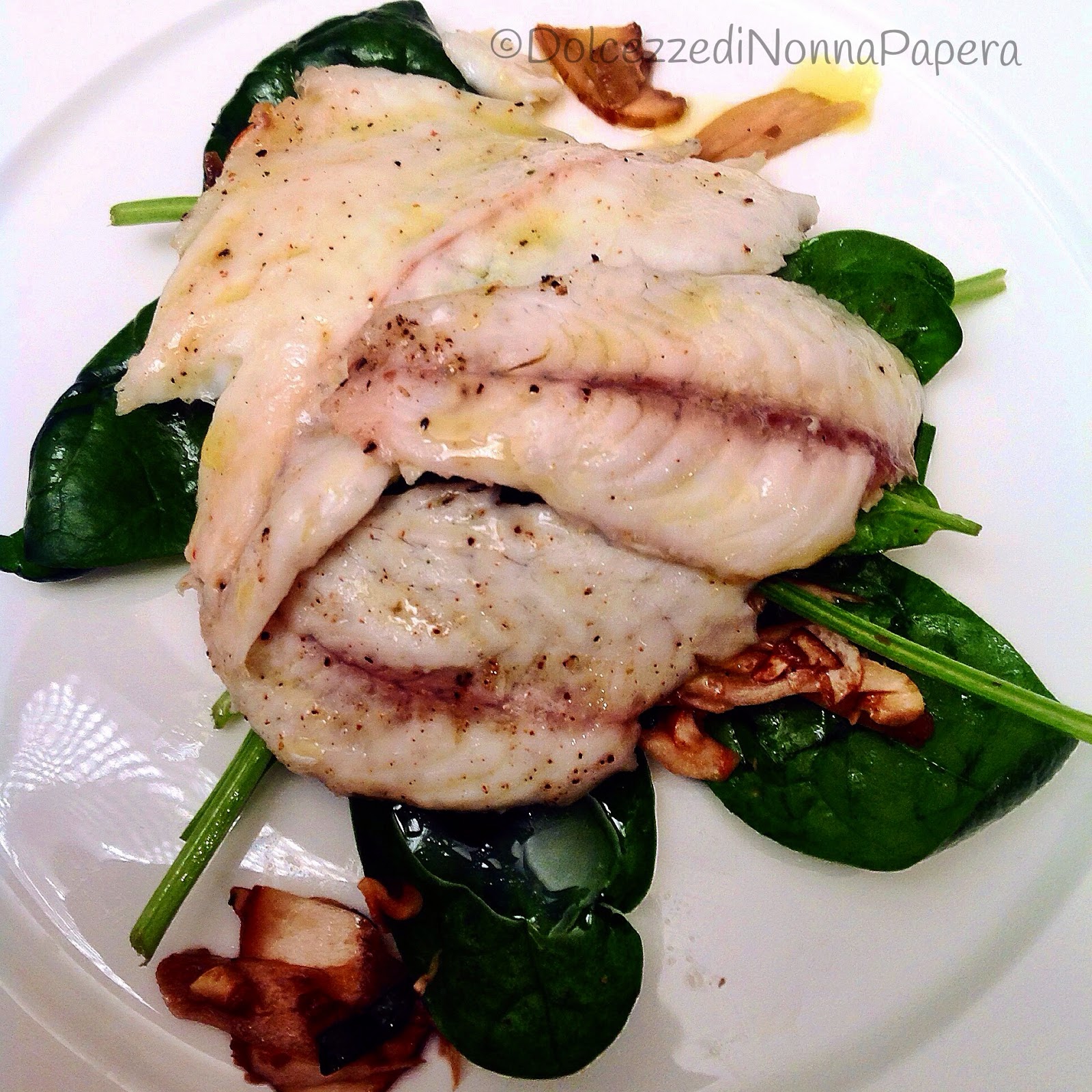 @dolcezzedinonnapapera: Scaloppa d'orata con porcini crudi