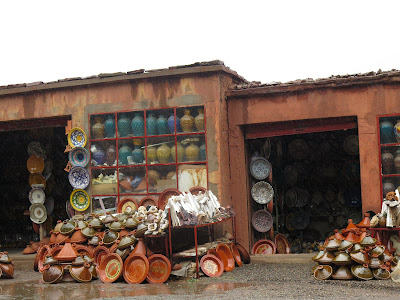 Puestos de venta en el paso de Tizi-n-Tichka