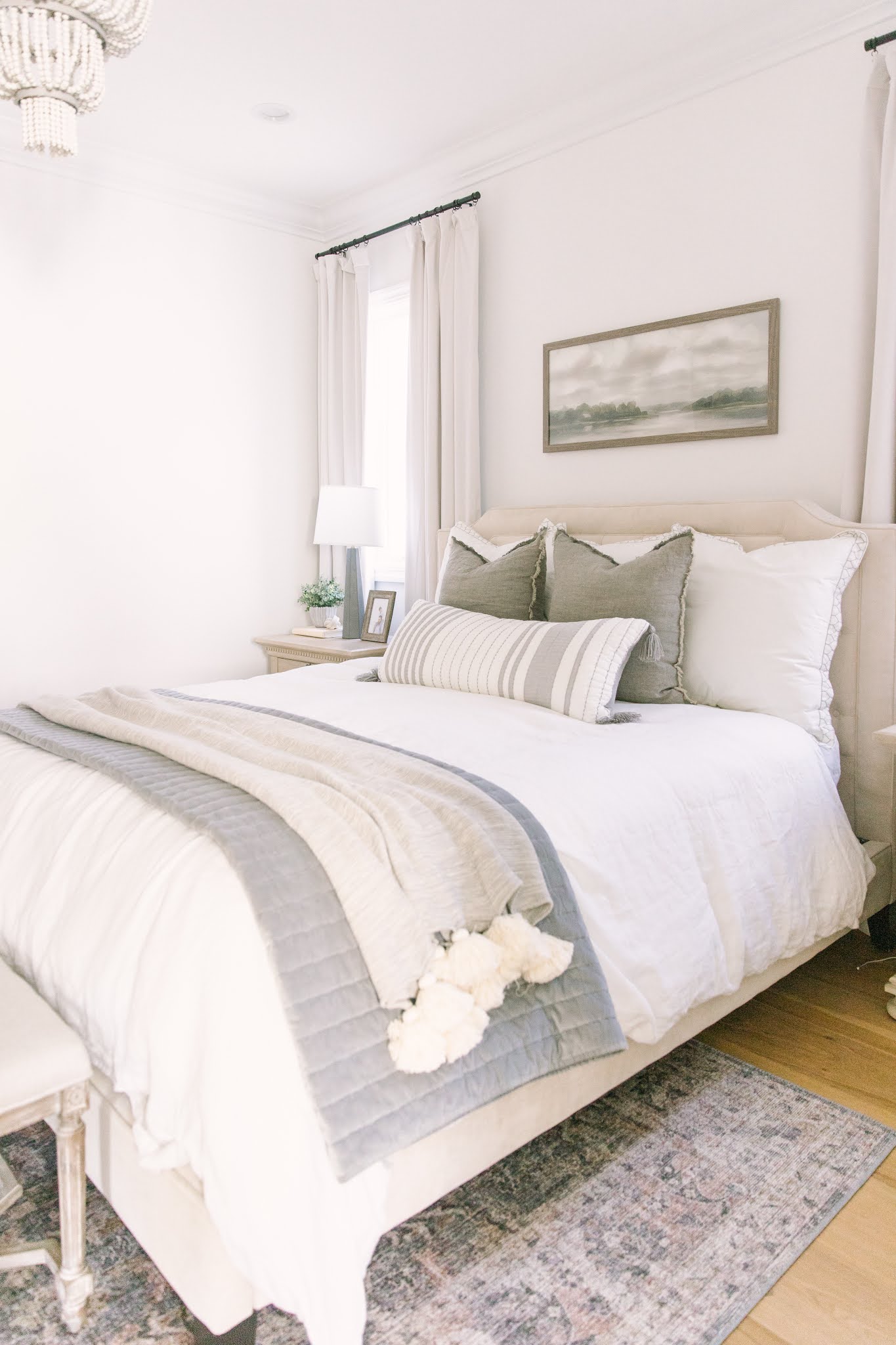 grey and neutral bedroom