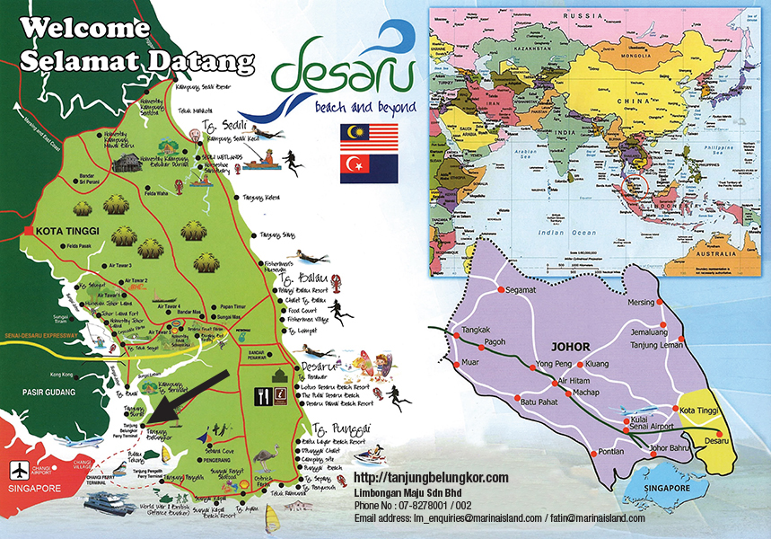 Xploring Johor: Desaru Tourist Map