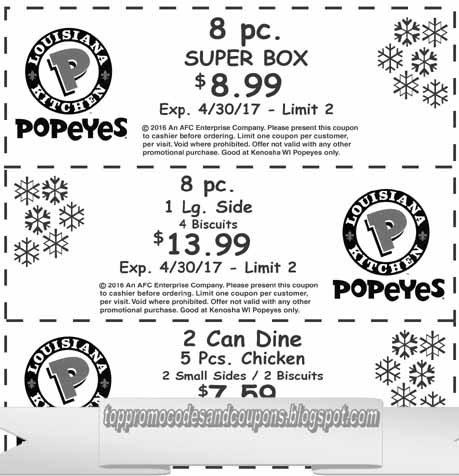 Free Promo Codes and Coupons 2023: Popeyes Chicken Coupons