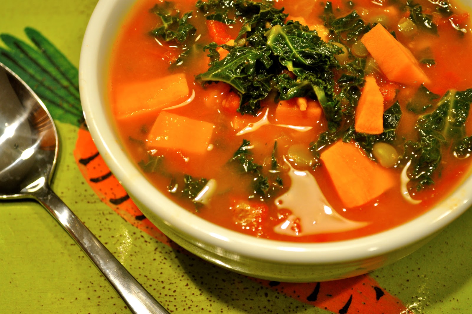 One Classy Dish Sweet Potato & Kale Soup