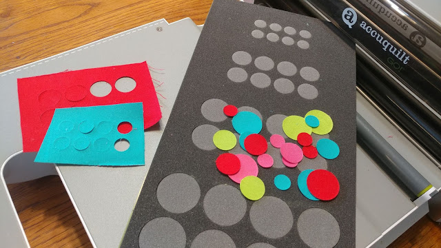 Cutting circles with an AccuQuilt