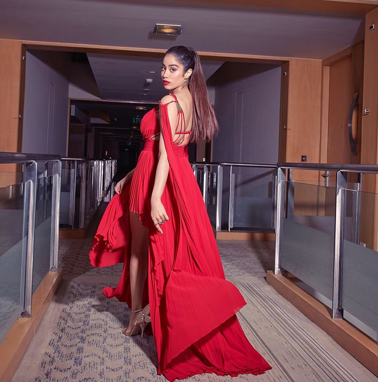 Janhvi Kapoor Red Color Dress Latest & Hot Photos 
