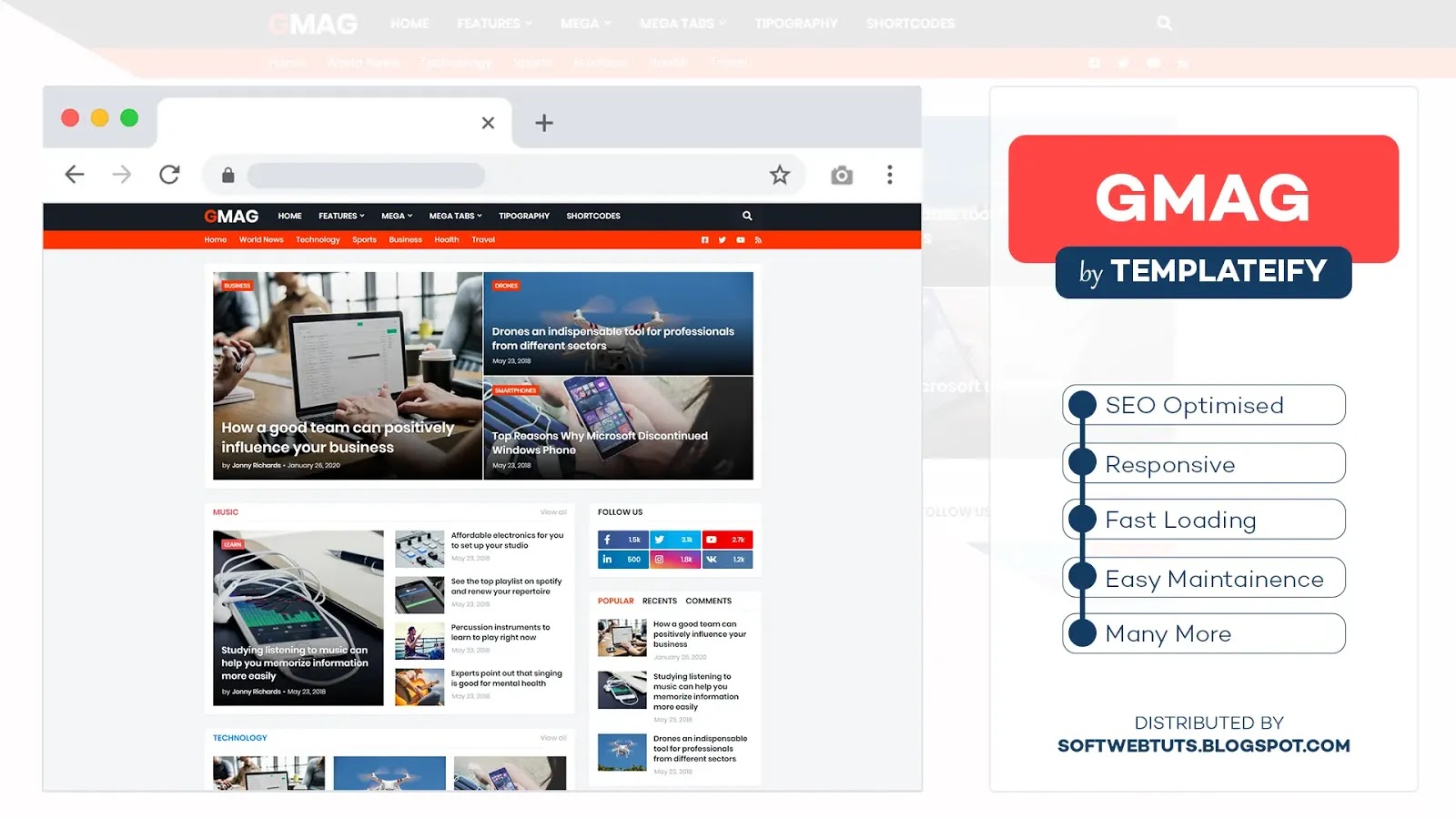 Gmag - Responsive Magazine Blogger Template Gmag - Responsive Magazine Blogger Template