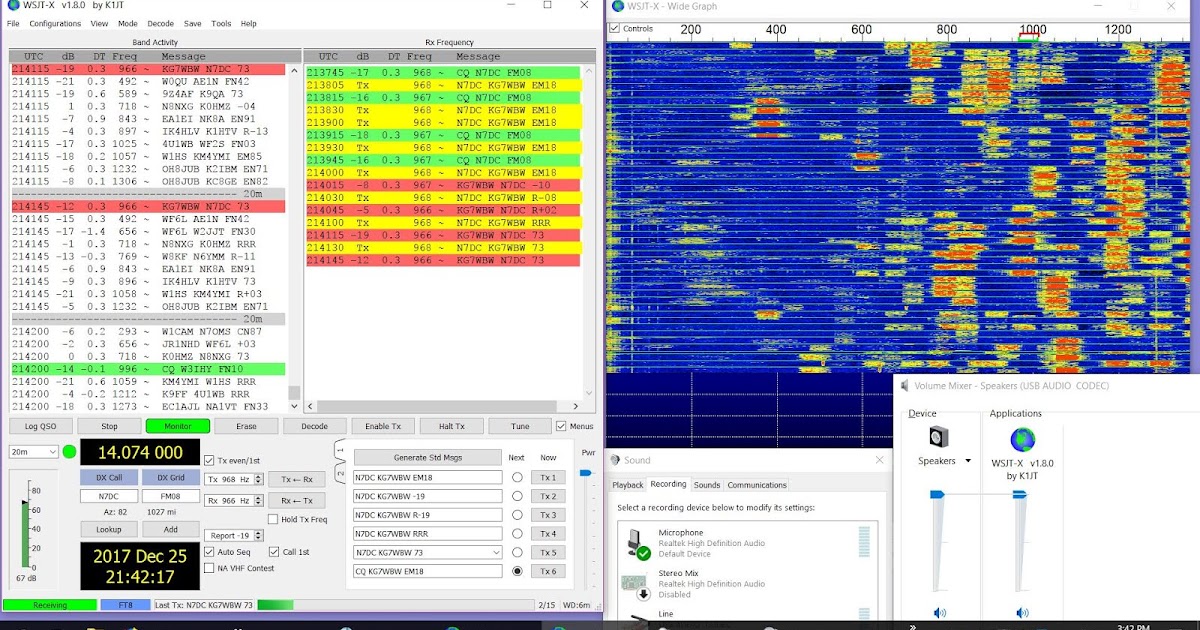 KG7WBW/Jade Shain WSJTX, Yaesu FT891, SignaLink