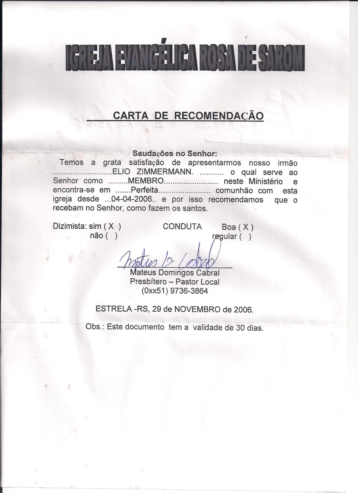 Collection of Modelo De Carta Para Apresentao De Igrejas Carta De