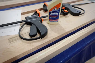 gluing edge wood glue clamps widen board