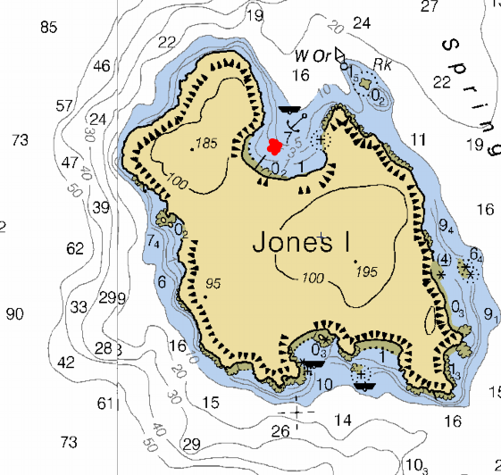Jones island map chart