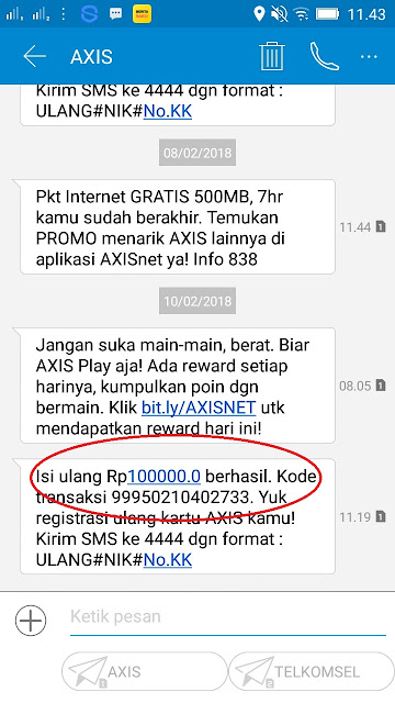 Bukti Pembayaran pulsa gratis kubik news