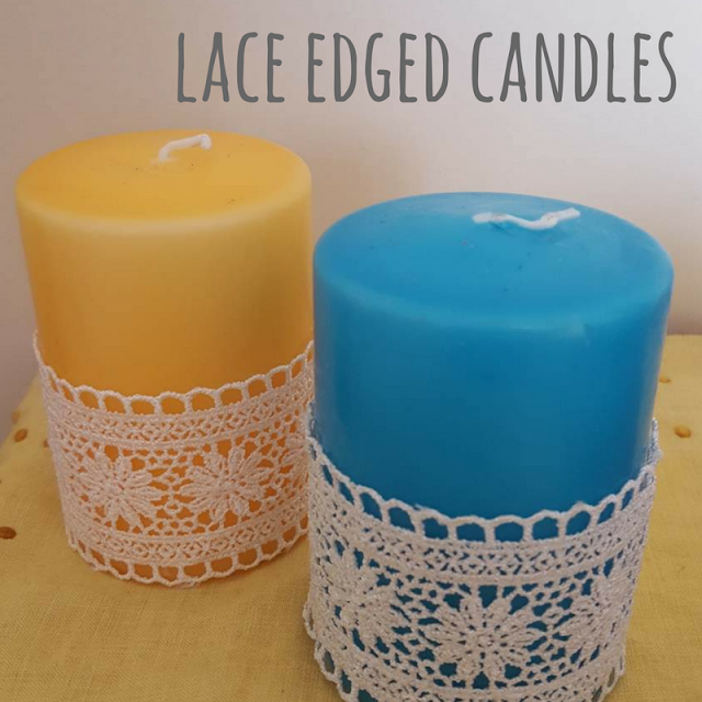 Lace edged candles Keeping it Real