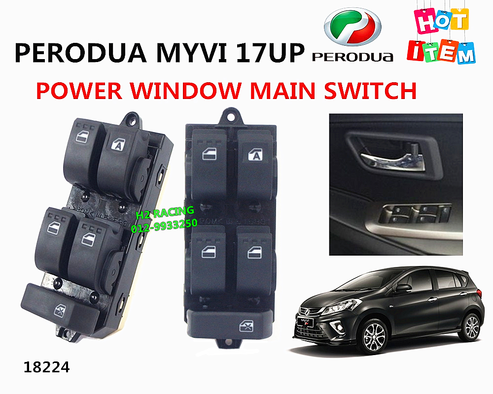 Car Accessories PERODUA MYVI 17UP POWER WINDOW MAIN SWITCH
