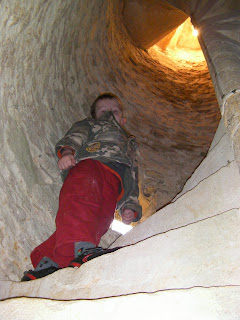 climbing medieval church tower spiral staircase