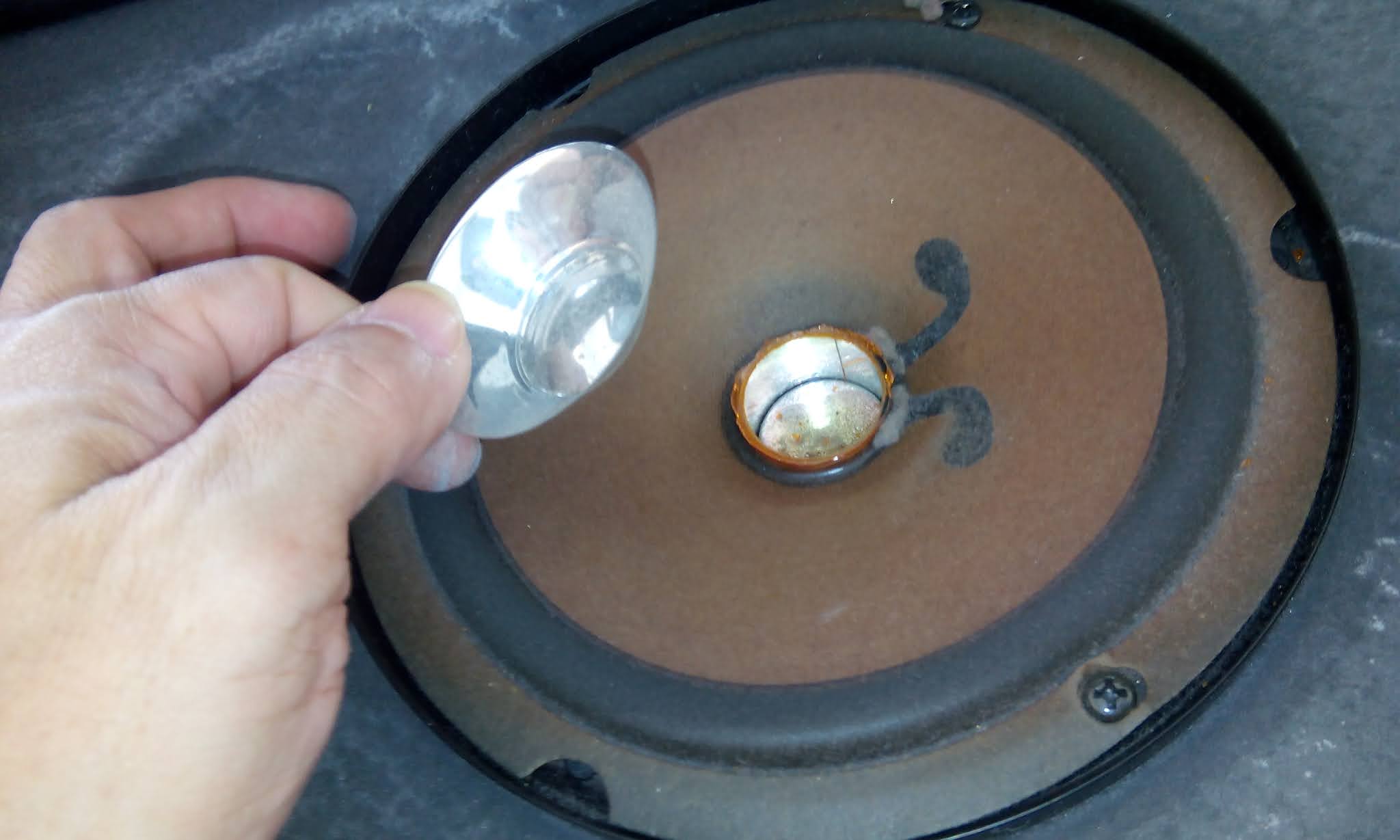 Life Begins at Forty Loudspeaker dust cap flew off repair