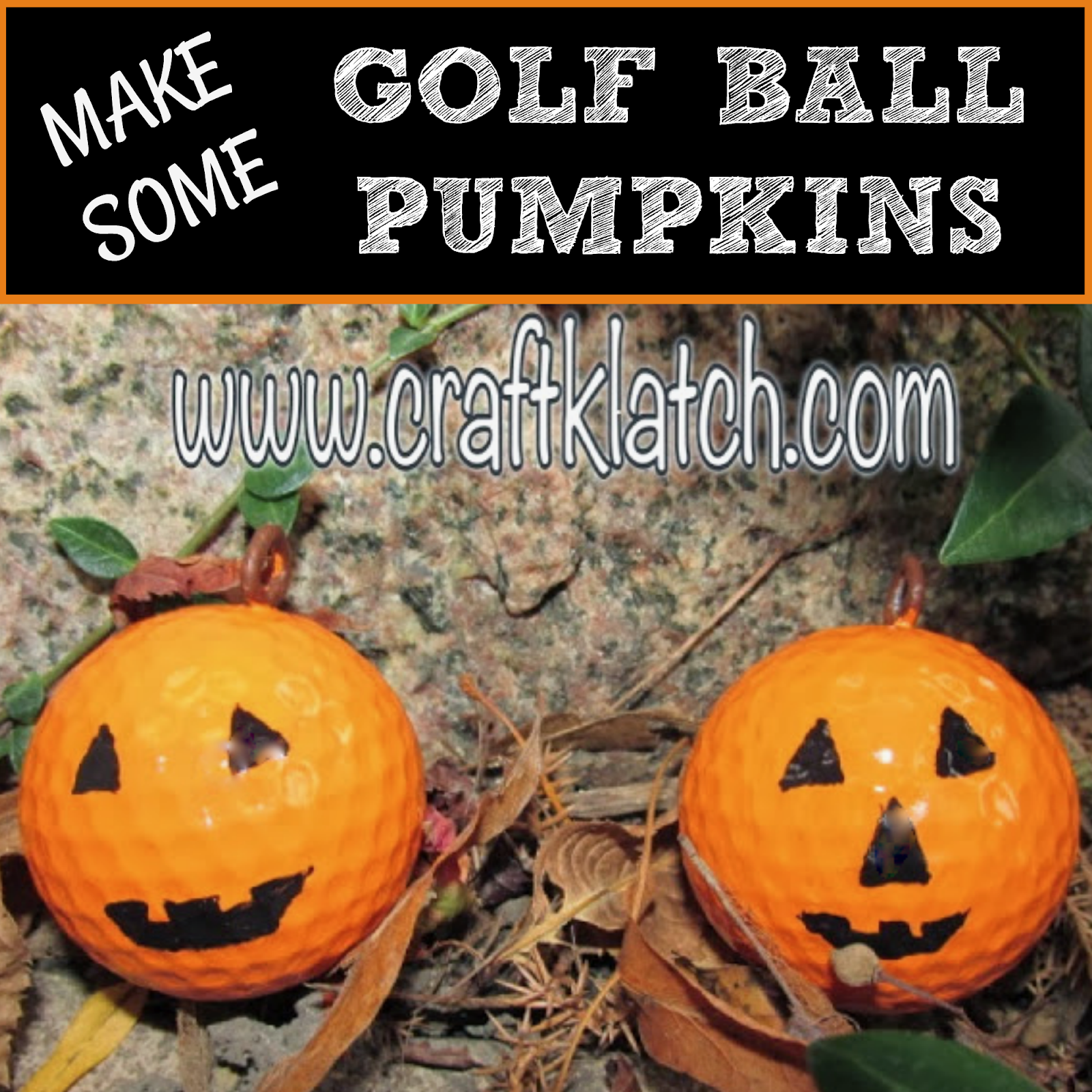 Craft Klatch ® Golf Ball Pumpkins Halloween Recycling Craft
