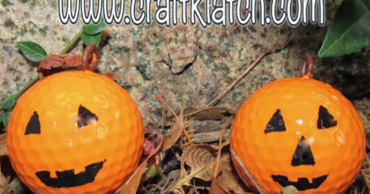 Craft Klatch ® Golf Ball Pumpkins Halloween Recycling Craft