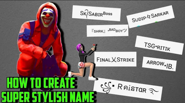 How to create stylish names How to create Stylish nicknames for Free Fire and PUBG