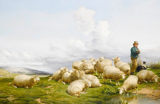 Resultado de imagen de sheep in the meadows paintings