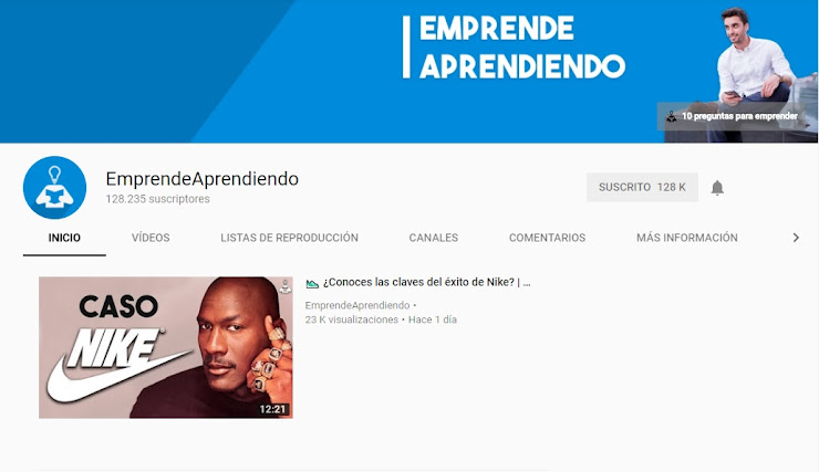 Canal de Youtube Emprende Aprendiendo