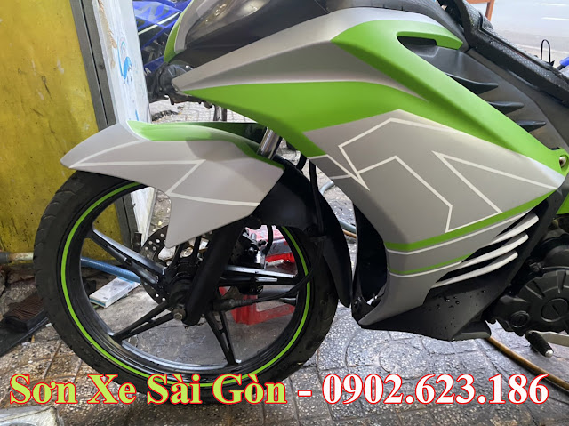 Mẫu sơn xe máy Exciter 135 phối màu cực đẹp