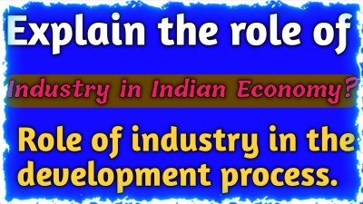 Role of industry in Indian Economy