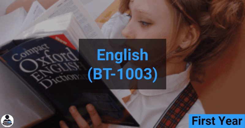 English (BT-1003) RGPV notes CBGS Bachelor of engineering