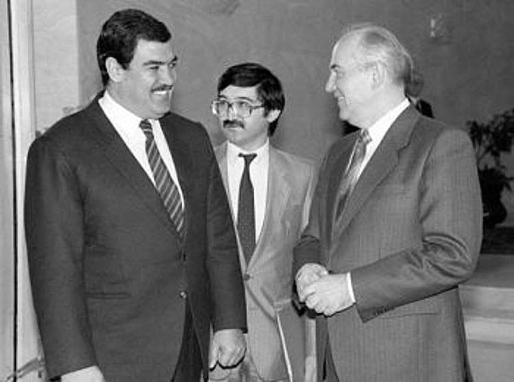 Первый посол. Мохаммад Наджибулла. Мохаммад Наджибулла с Горбачевым.
