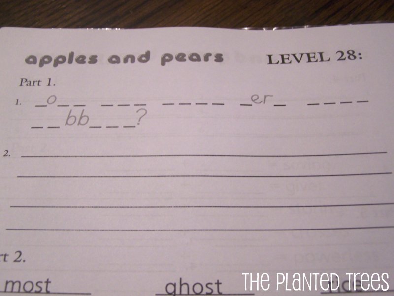 The Planted Trees Final Analysis Friday Apples and Pears Spelling